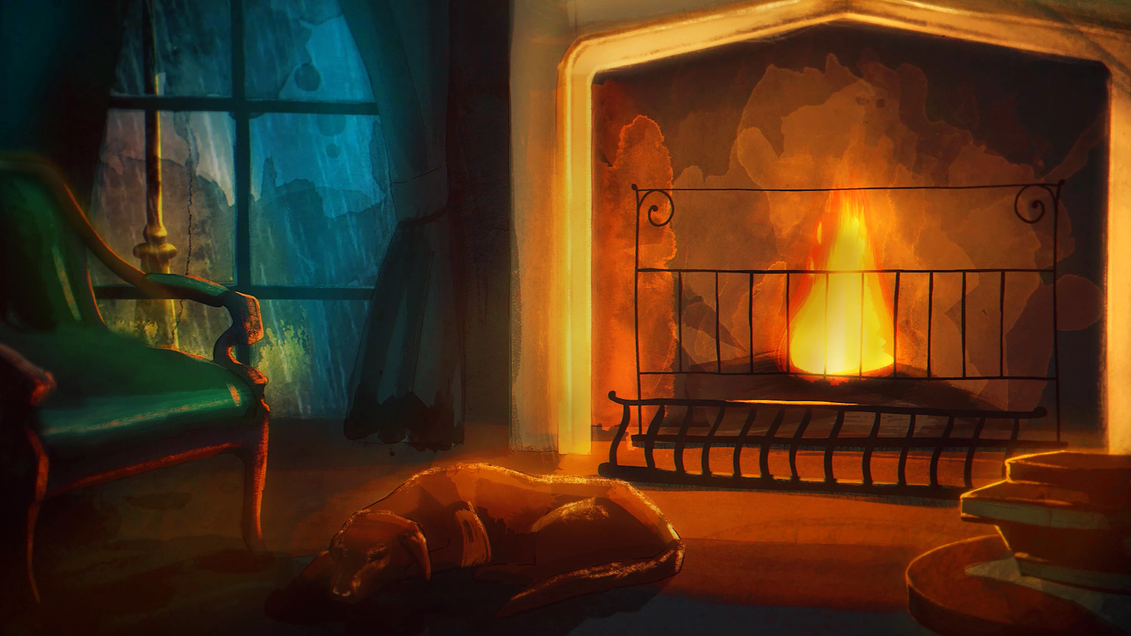 Баланс. Дождливый вечер у камина